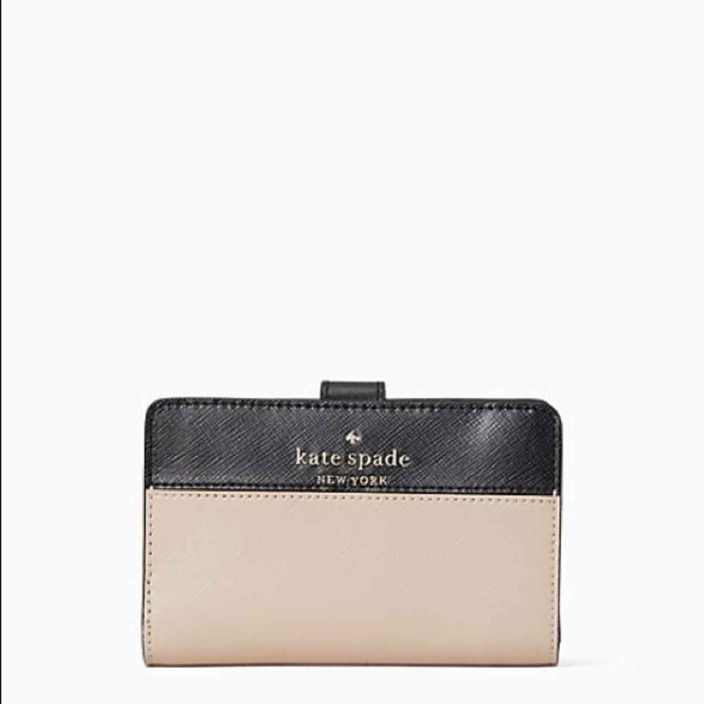 kate spade staci colorblock medium compact bifold wallet